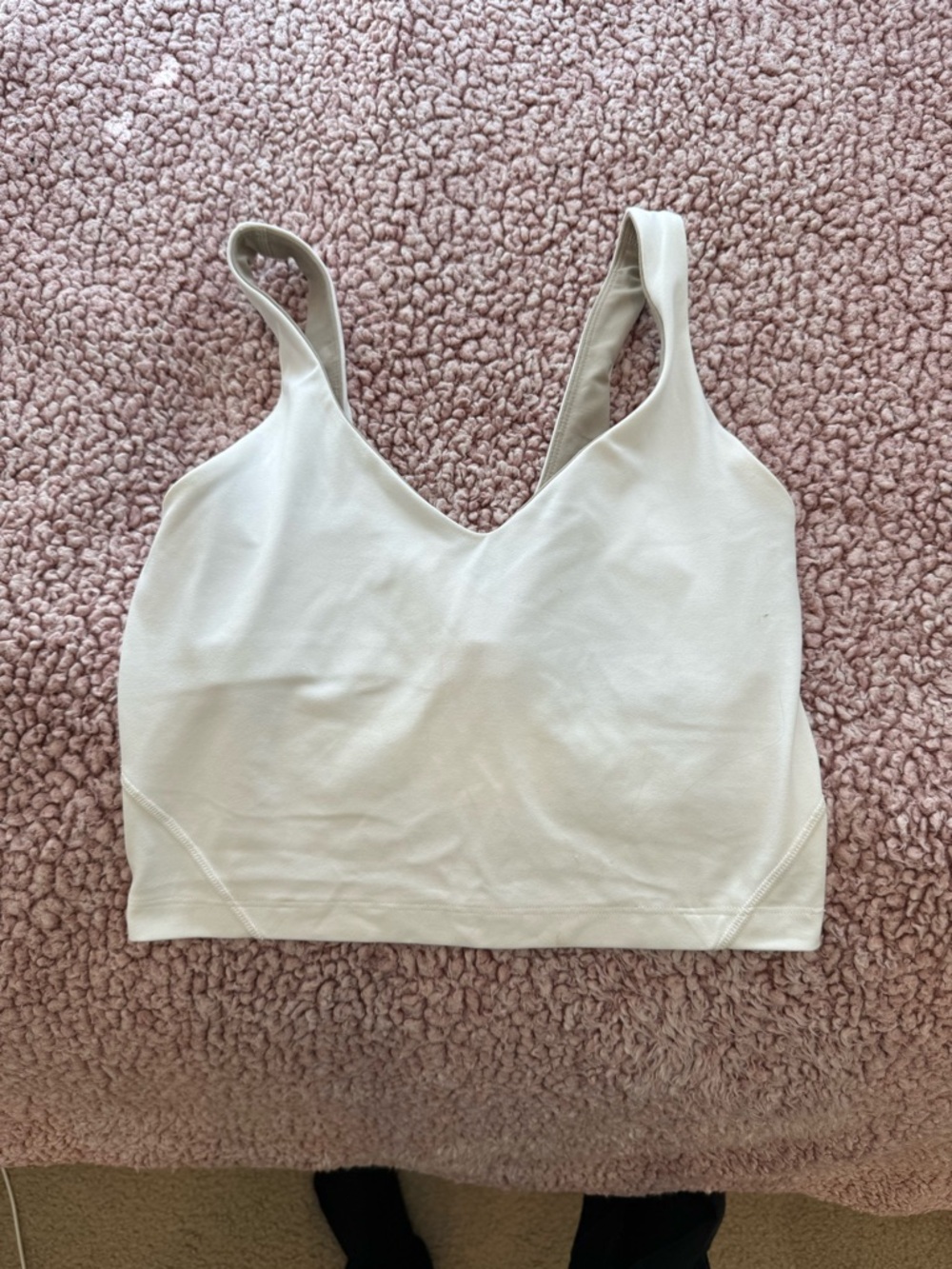 lululemon athletica Light Beige Scoop Neck Sports Bra
